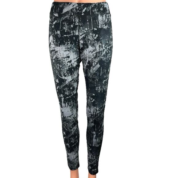 Champion Duo Dry Multicolor Marble Abstract Print Workout Leggings Pants Size L - Picture 1 of 5